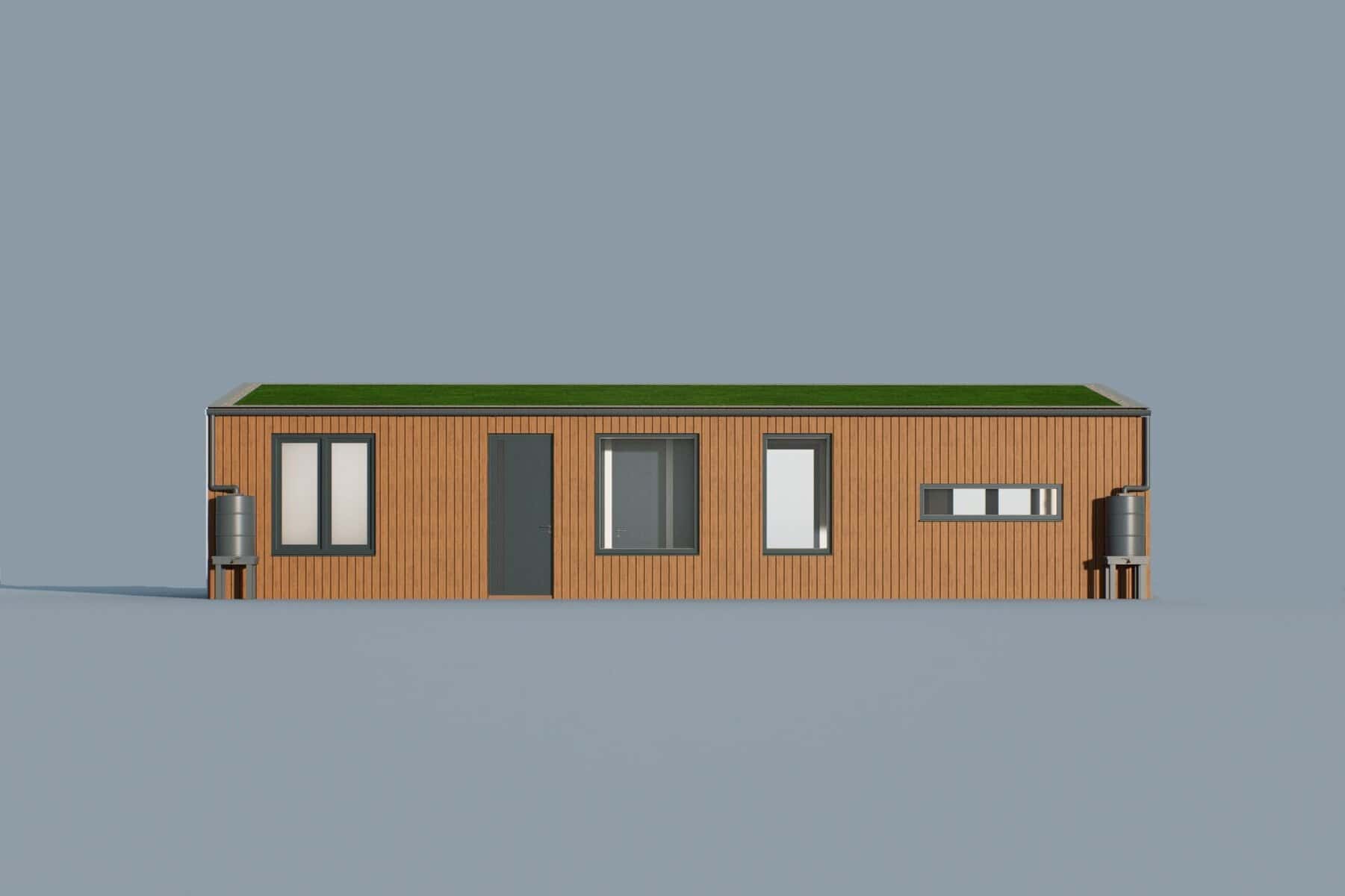 comfort 53 sqm natural thermowood wide bezel front without solar panel